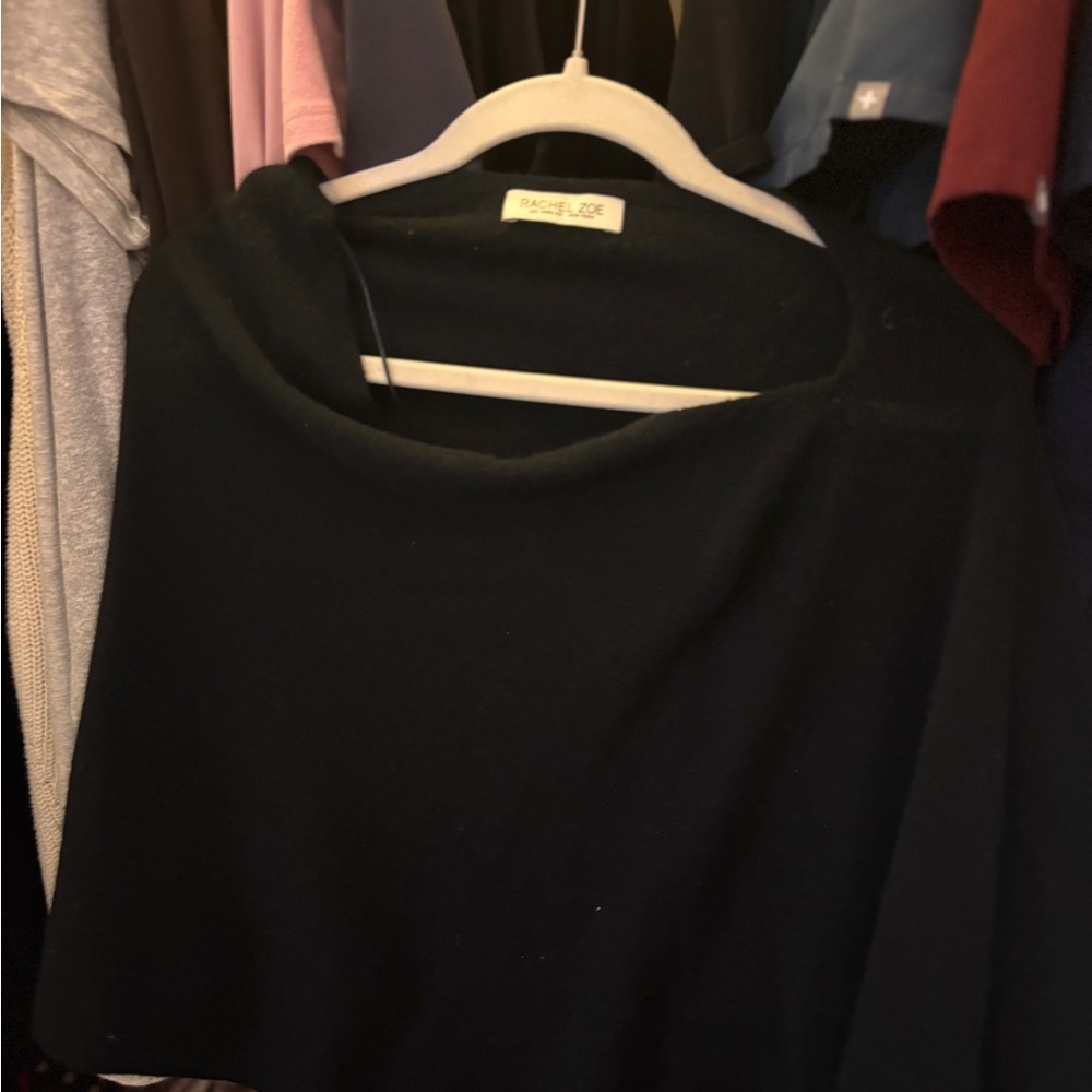 Rachel Zoe Cashmere Black Poncho